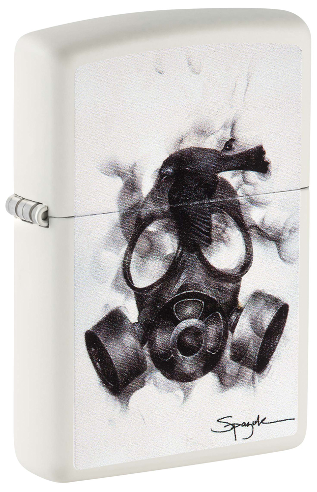 Зажигалка бензиновая Zippo Spazuk с покрытием White Matte