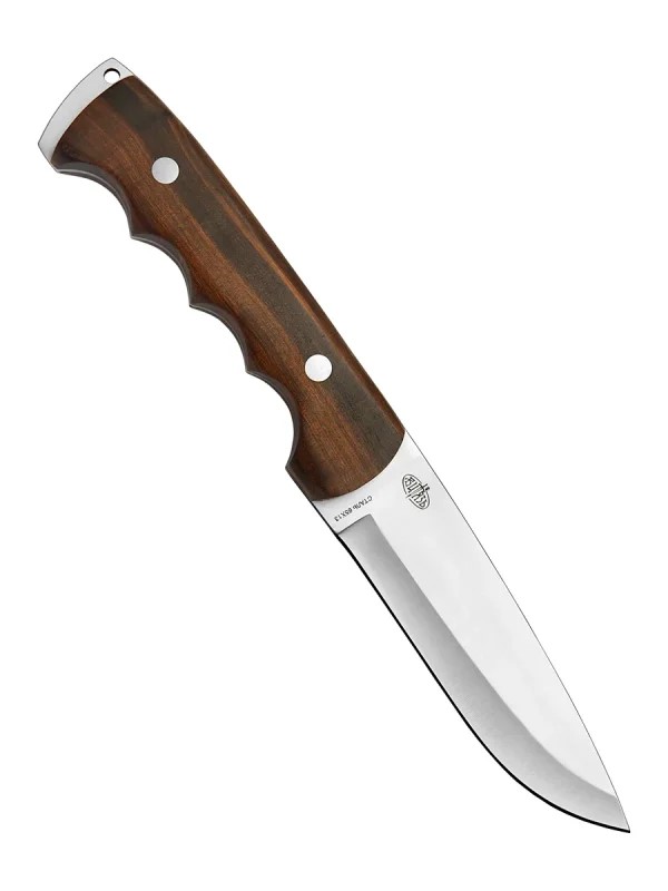 Нож фикс. Алтай, кл. гравировка, ст. 65х13, рук. дерево коричневый