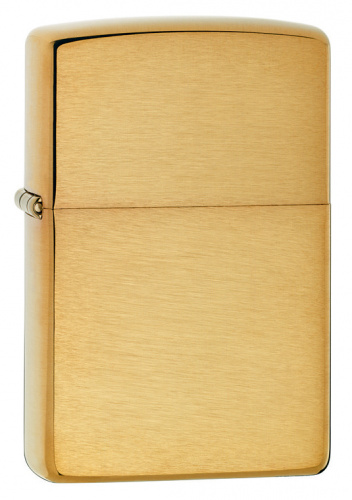 Зажигалка бензиновая Zippo Brushed Brass, латунь, матовая, 36х56х12 мм