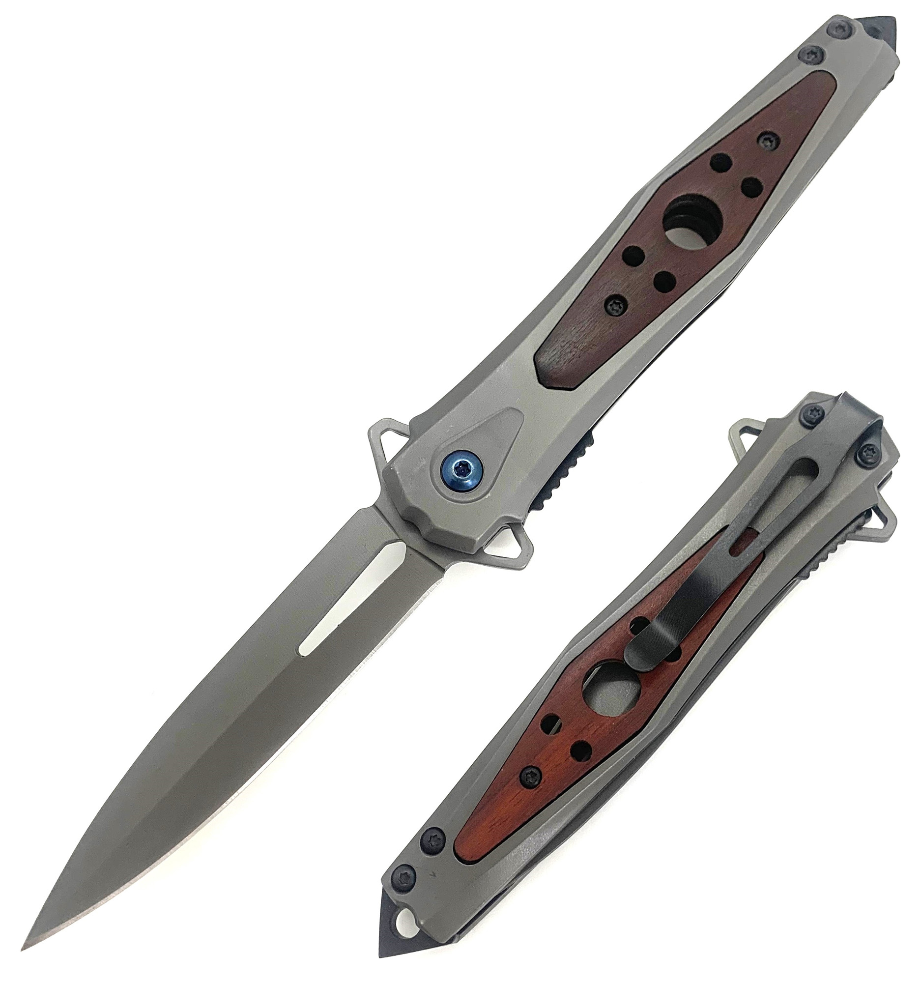 Нож скл. PB Browning F63 реплика 420 рук. сталь, коричневый