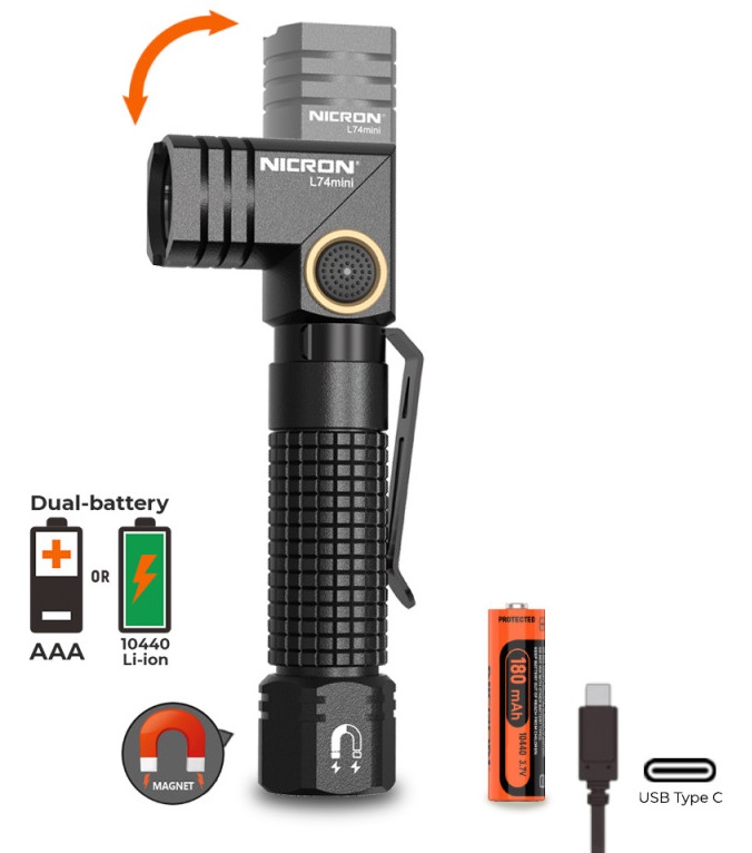 Фонарь ручной поворотный Nicron L74mini