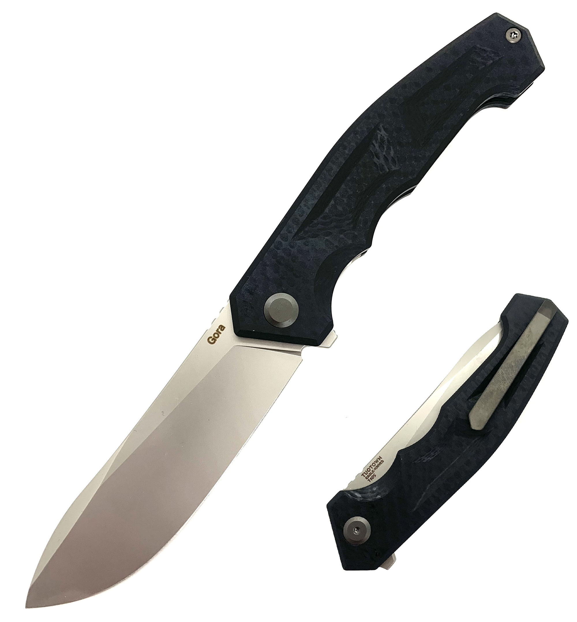 Нож скл. Eagle Knives Gora T10S рук. карбон, черный