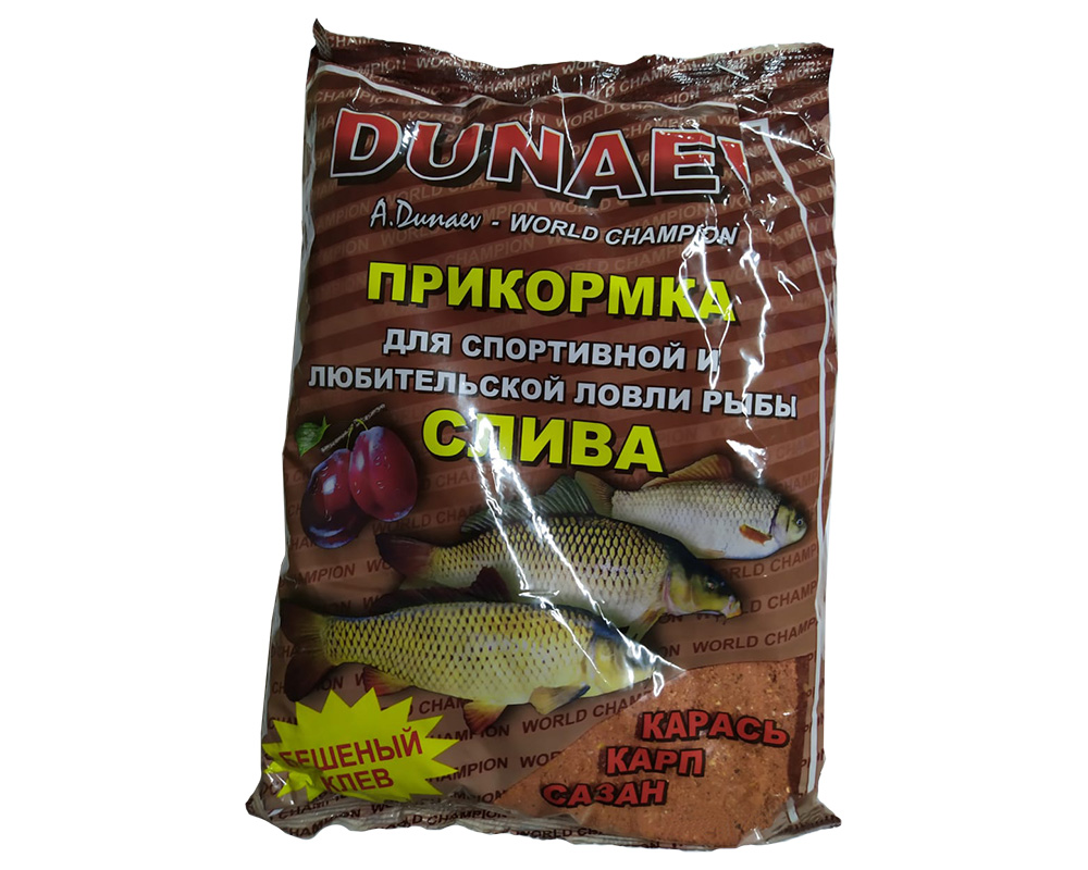 Прикормка "DUNAEV КЛАССИКА" 0,9 кг Слива (Карась+Карп+Сазан)