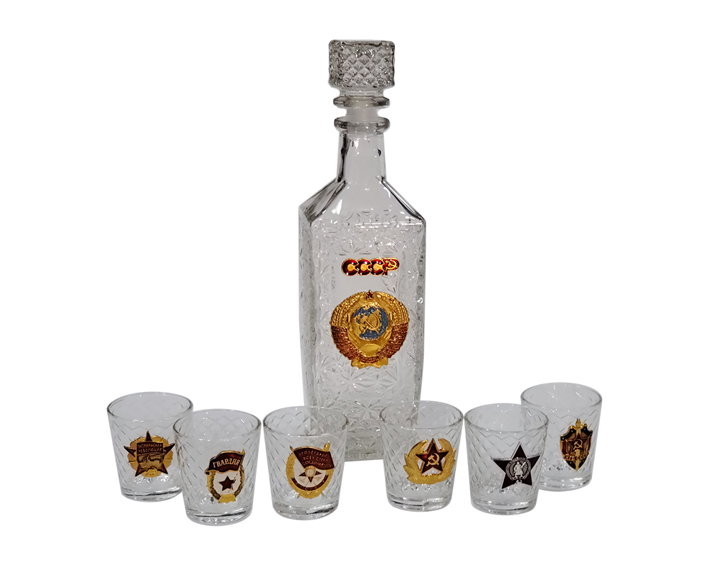 Набор "Герб СССР" (графин, 6 стопок)