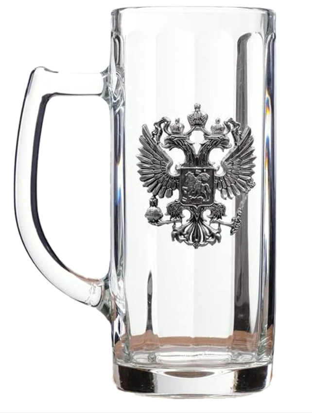 Кружка для пива "Герб РФ" 500 мл