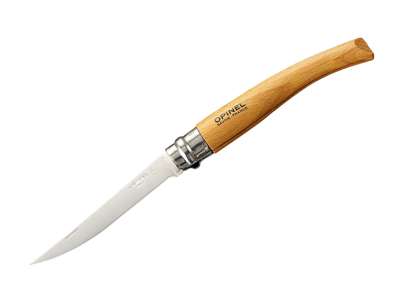 Нож скл. Opinel Филейный №10 12C27 рук. дерево, бук песок