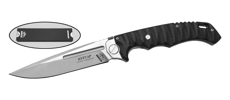 Нож скл. Нокс Кугуар D2 рук. G10, черный