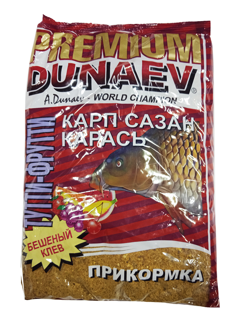 Прикормка "DUNAEV-PREMIUM" 1кг Тутти-Фрутти (Карп+Сазань+Карась)