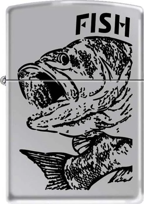 Зажигалка бензиновая Zippo Big Mouth, латунь/сталь, серебро