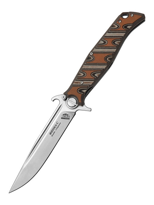 Нож скл. Нокс Финка-С D2 рук. G10, коричневый