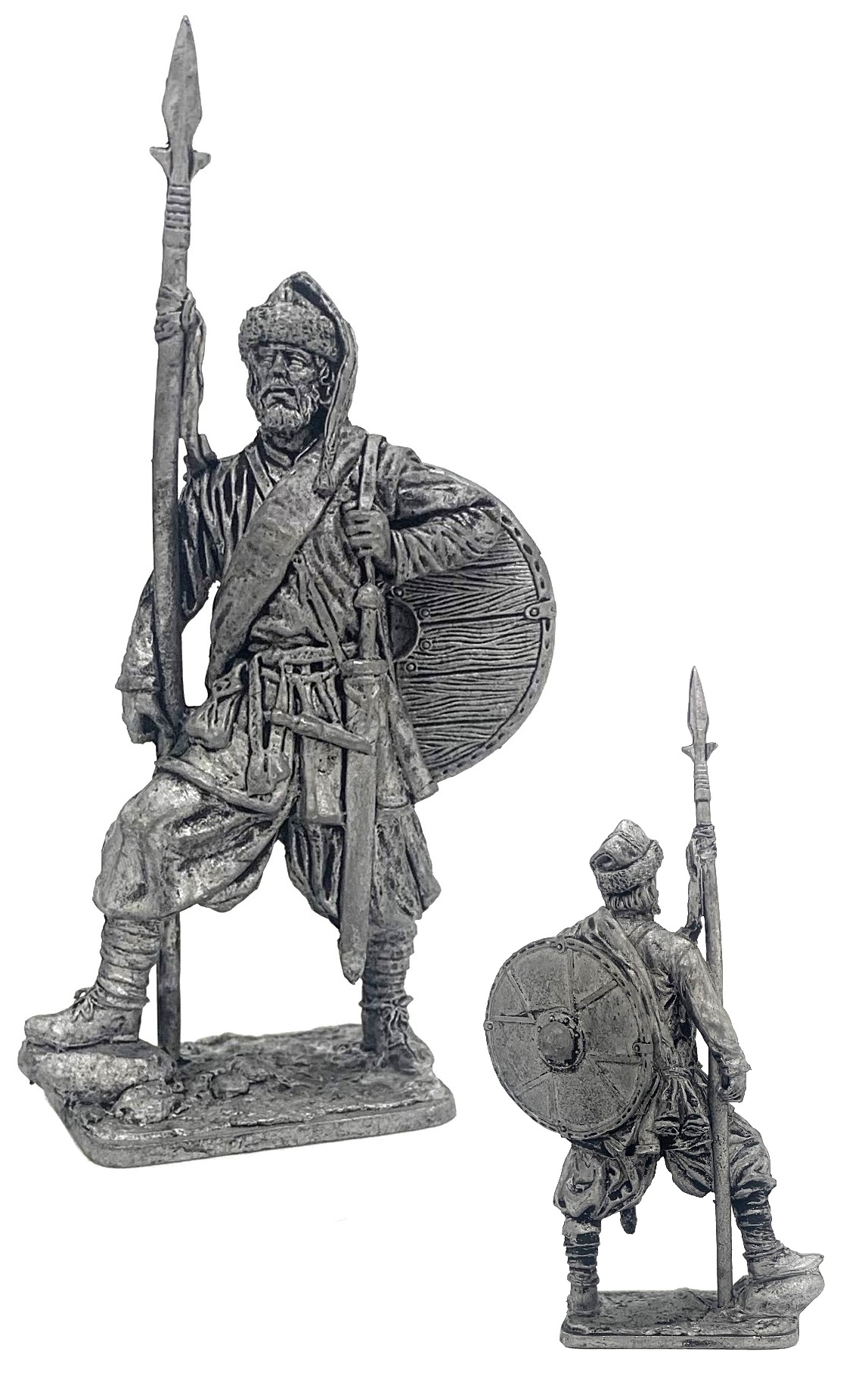 Оловянная фигурка Варяжский дружинник с копьем