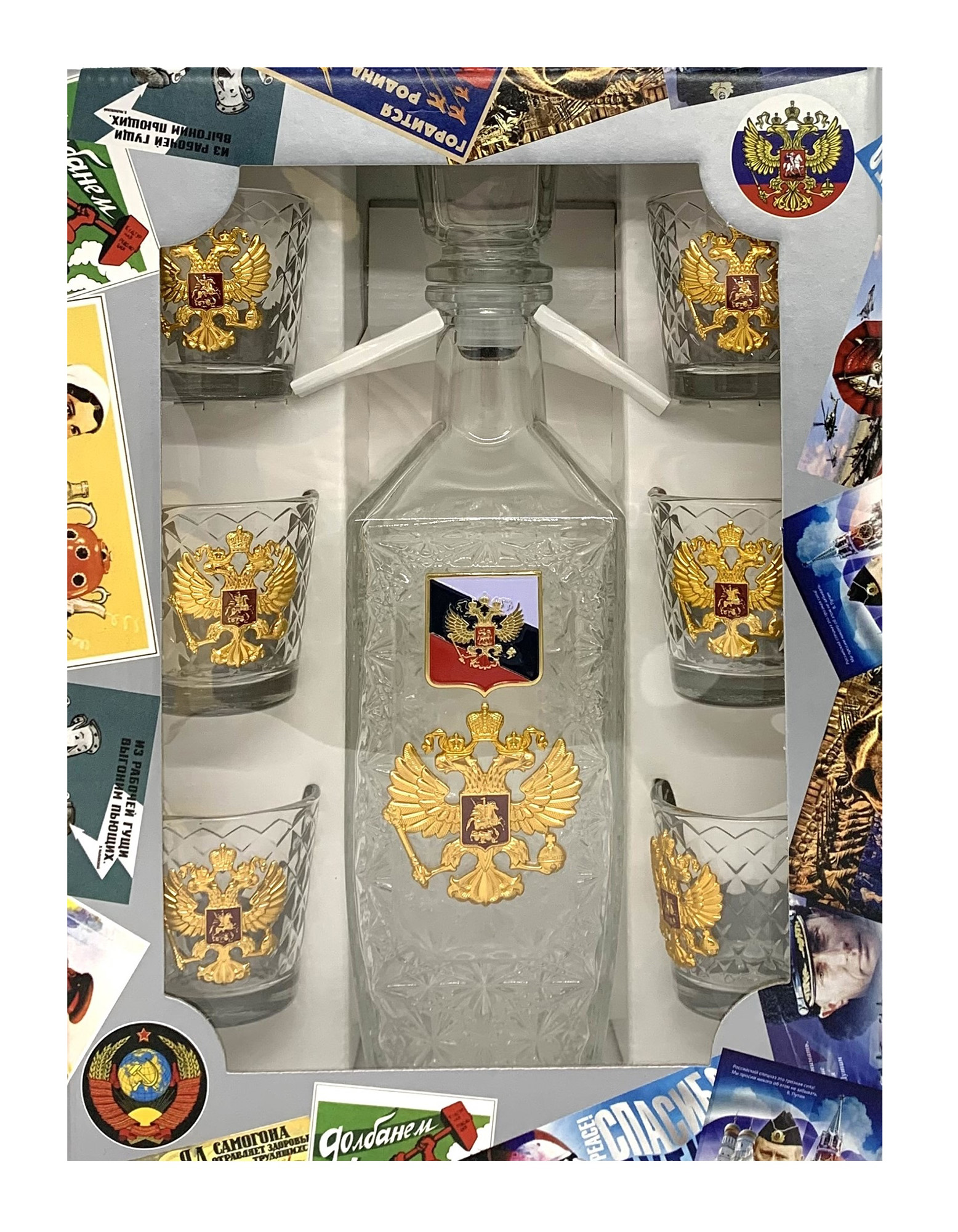 Набор "РФ" (графин, 6 стопок)