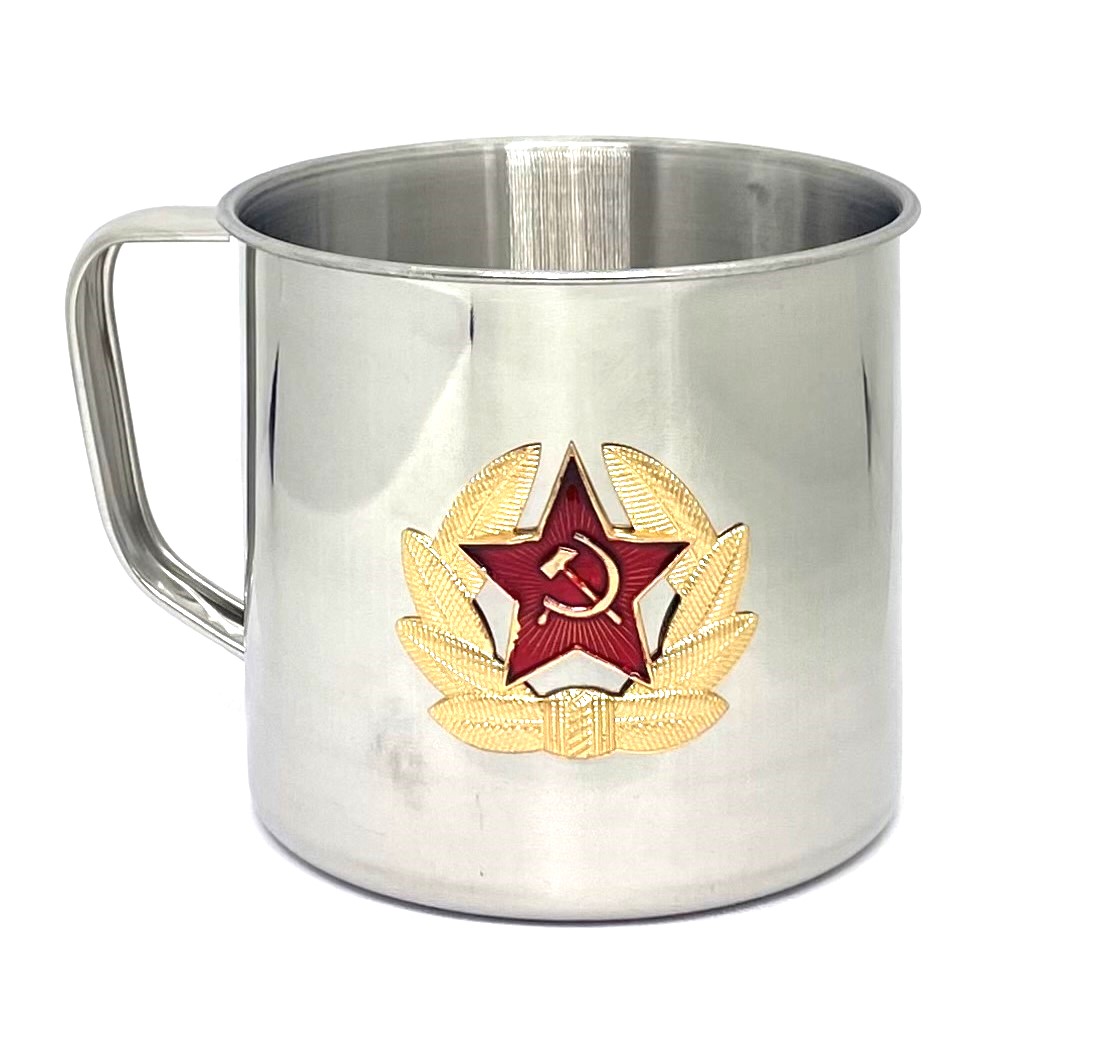 Кружка нерж.сталь "Кокарда СССР" 500 мл.