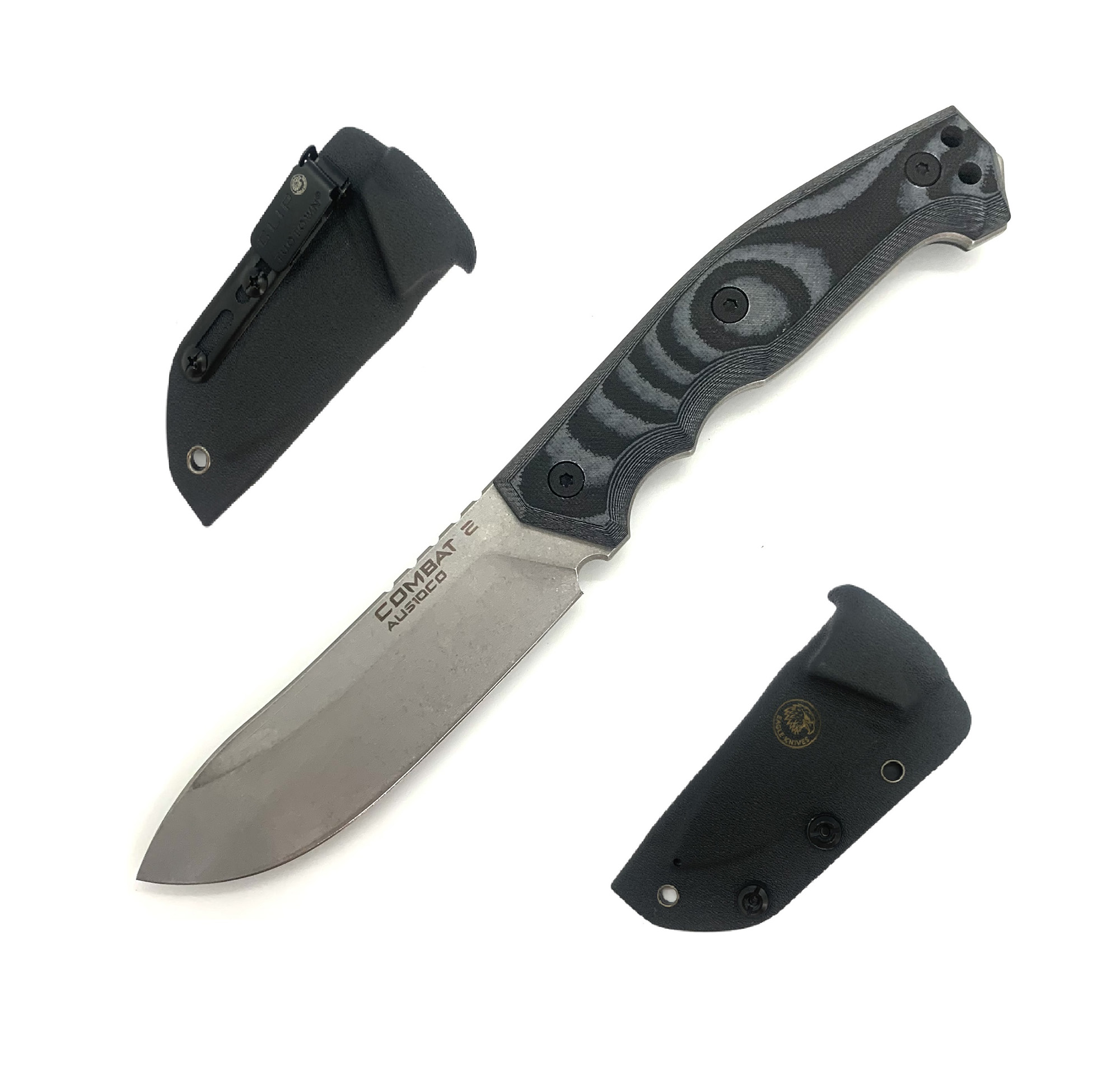 Нож раздел. Eagle Knives Combat 2 AUS10Co рук. микарта микс