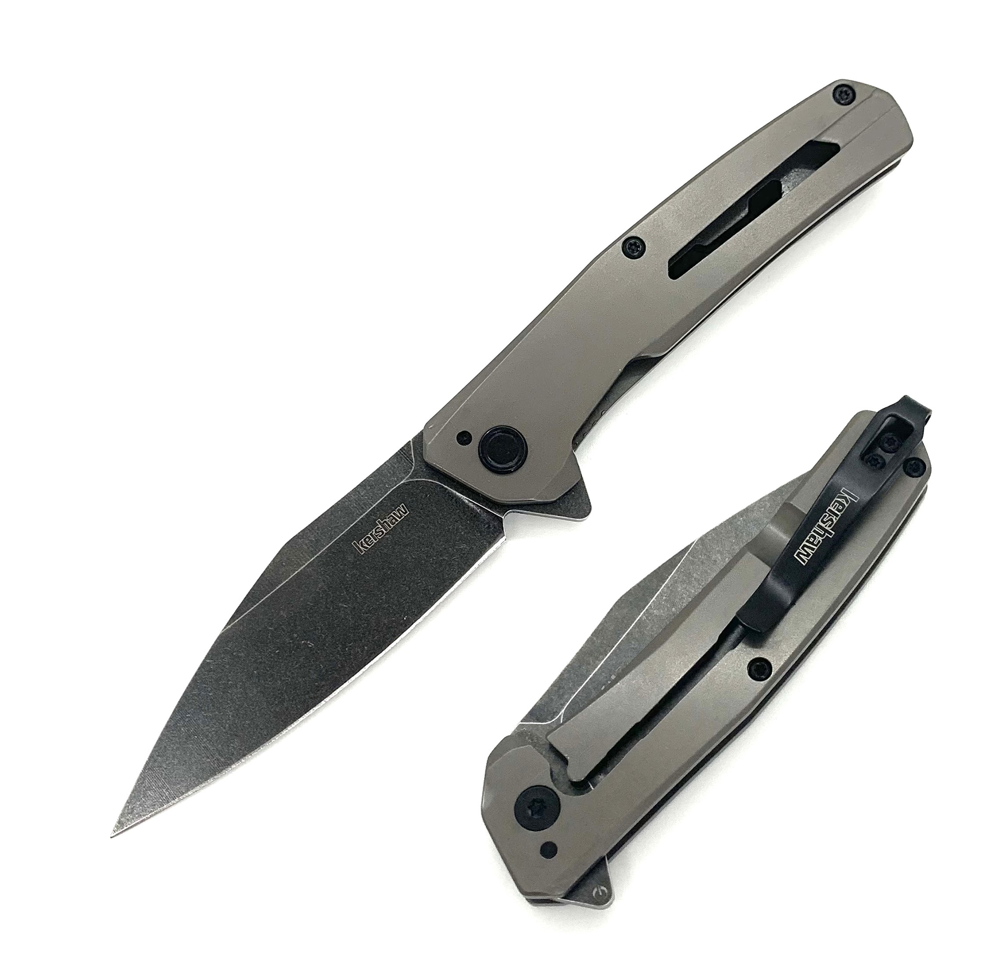 Нож скл. PB Kershaw 1404 реплика, кл. черный 420 рук. сталь, серый