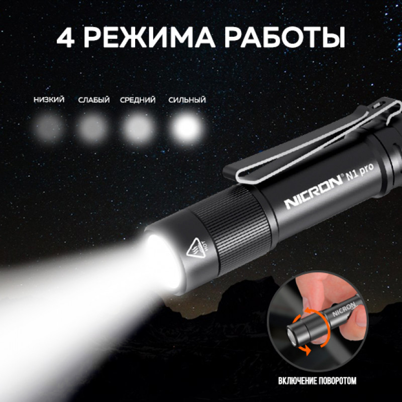 Фонарь брелок Nicron N1PRO