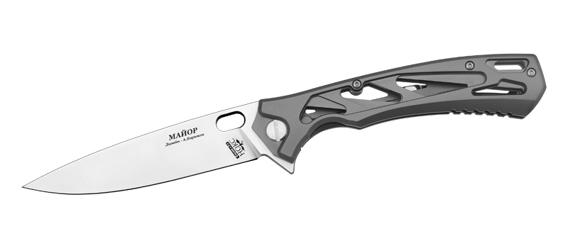 Нож скл. Нокс Майор M390 рук. титан, черный