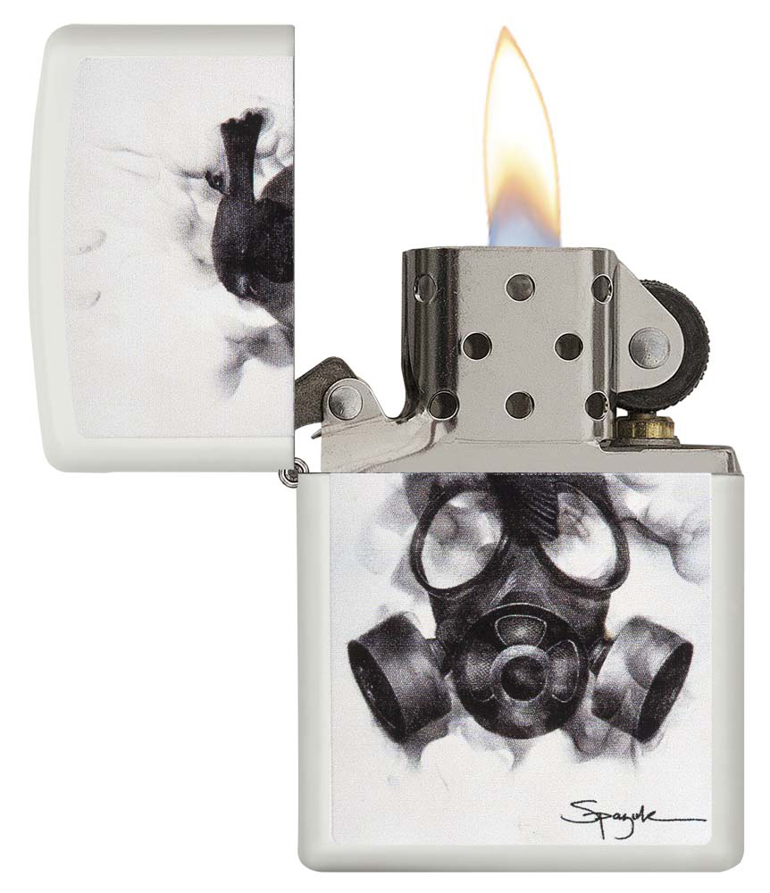 Зажигалка бензиновая Zippo Spazuk с покрытием White Matte