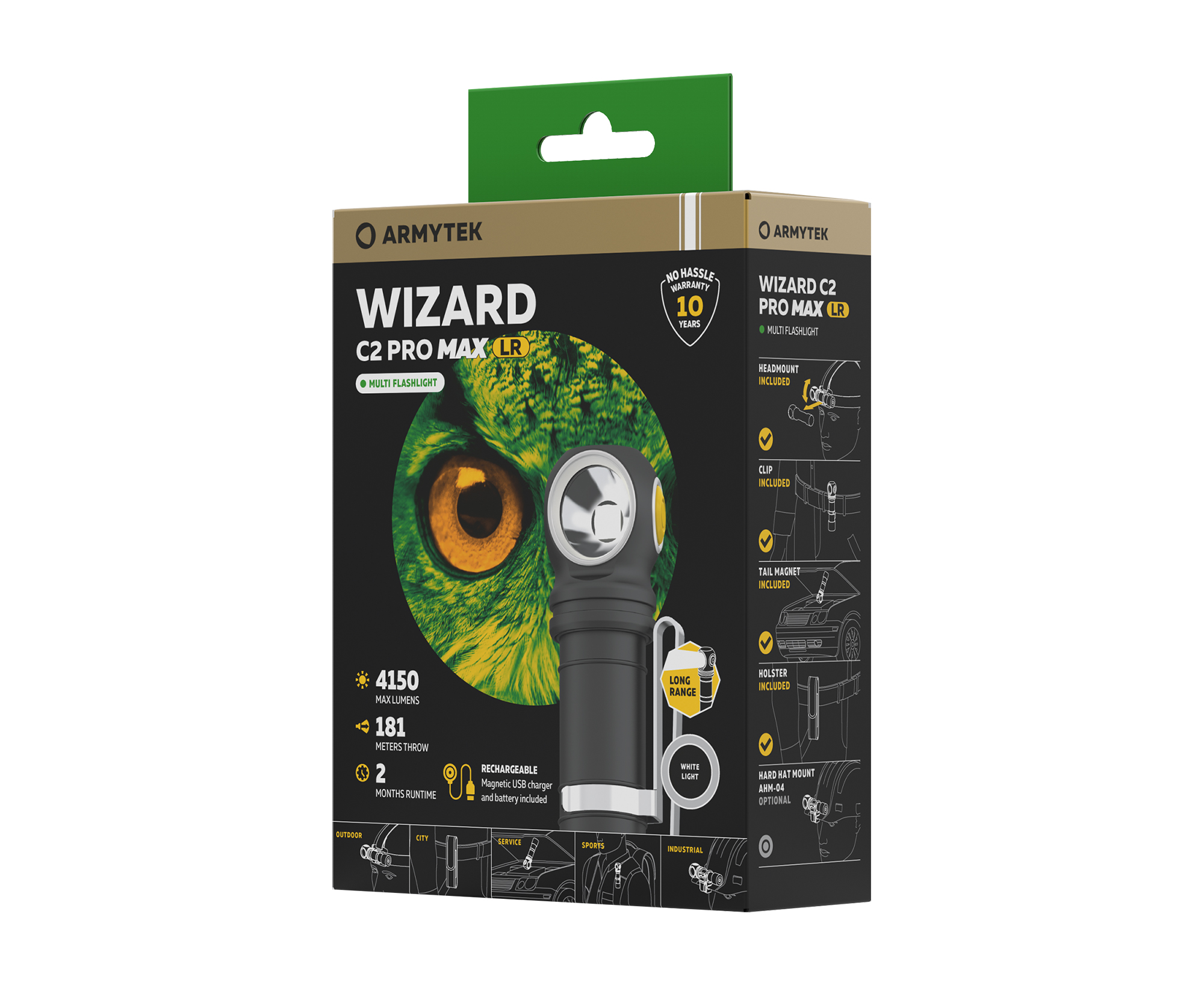 Фонарь налобный Armytek Wizard C2 Pro Max Magnet USB LR