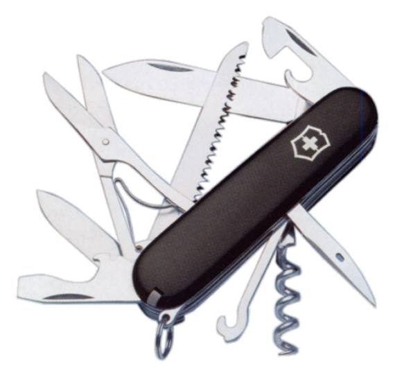 Нож перочинный VICTORINOX Huntsman, 91 мм, 15 функций, чёрный