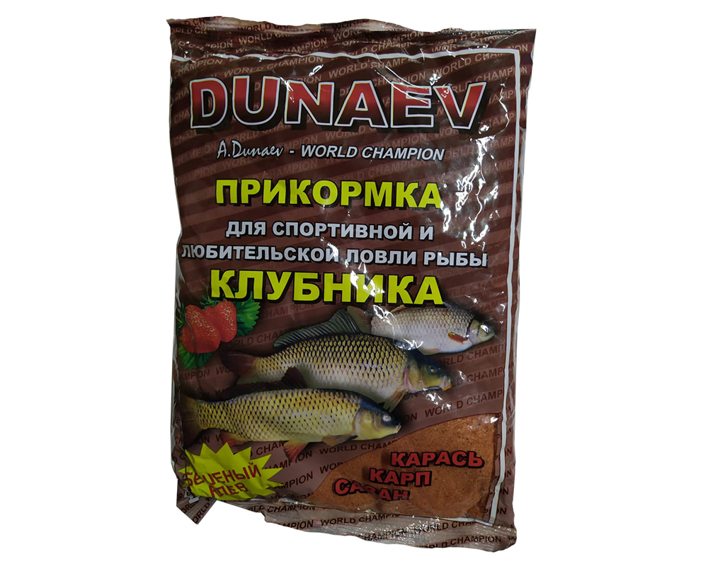 Прикормка "DUNAEV КЛАССИКА" 0,9 кг Клубника (Карась+Карп+Сазан)