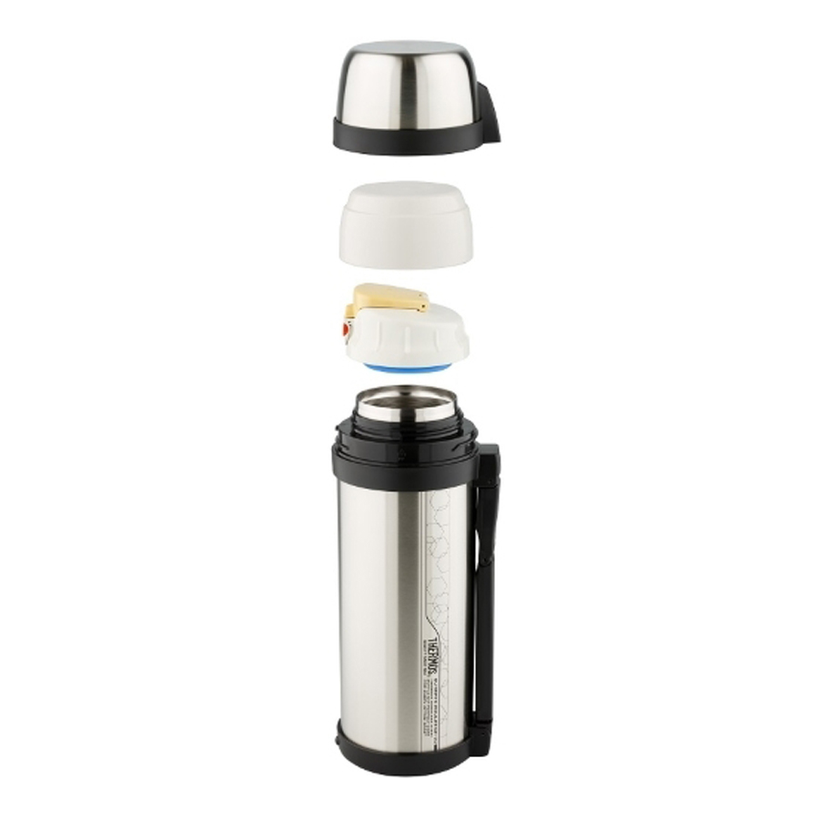 Термос универсальный Thermos FDH Stainless Steel 2 л,  стальной с ручкой, 2 чашки